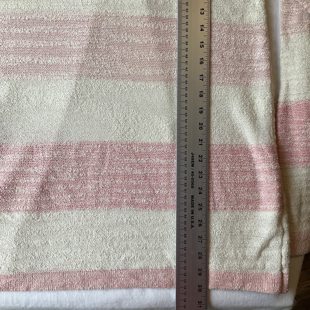 Calvin Klein Jeans Women Sweatshirt XL Pink Cotton Nylon Striped Long Sleeve - Picture 5 of 8